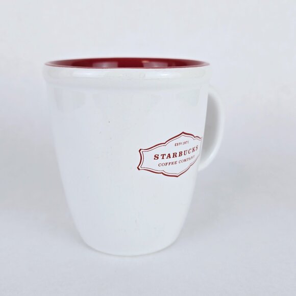 Starbucks 2006 Mug Teacup Starbucks Coffee Company Est 1971 White Red Classic - Picture 10 of 16